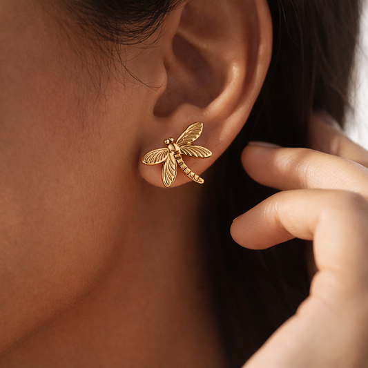 Dragonfly Stud Earrings| Raimi Jewels