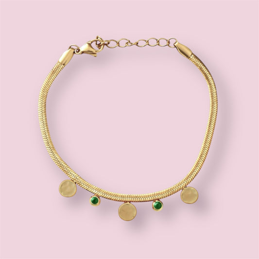 Social charm bracelet | 18 carat nano plating |316L