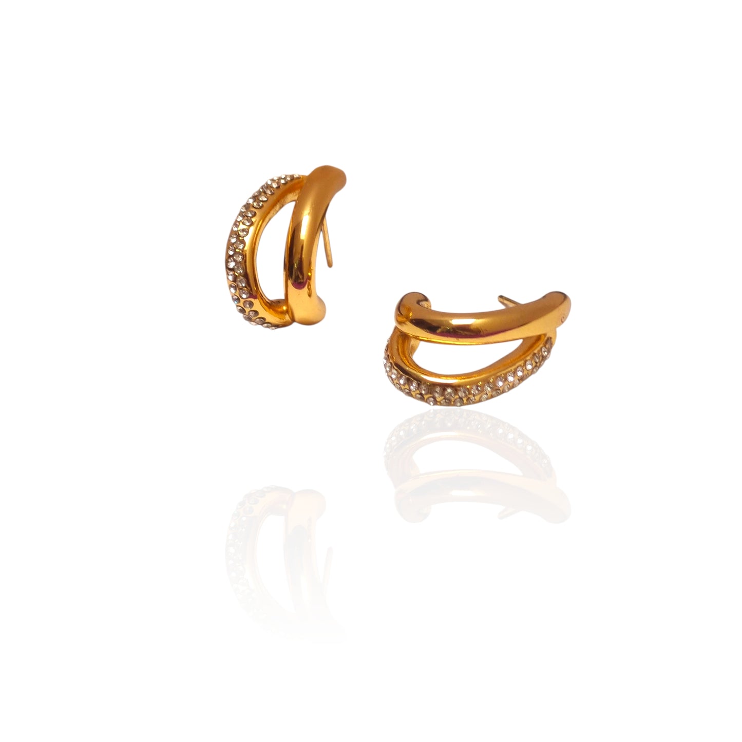 The Double-Dazzle Hoop Earrings