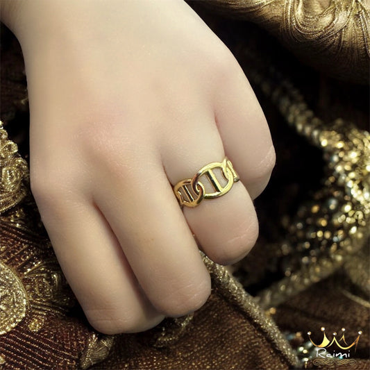 Mariner Link Ring |Luxury Anti-Tarnish Stainless Steel | 18 Carat Nano Gold Plated