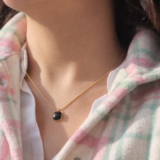 Bold black Riviera Necklace