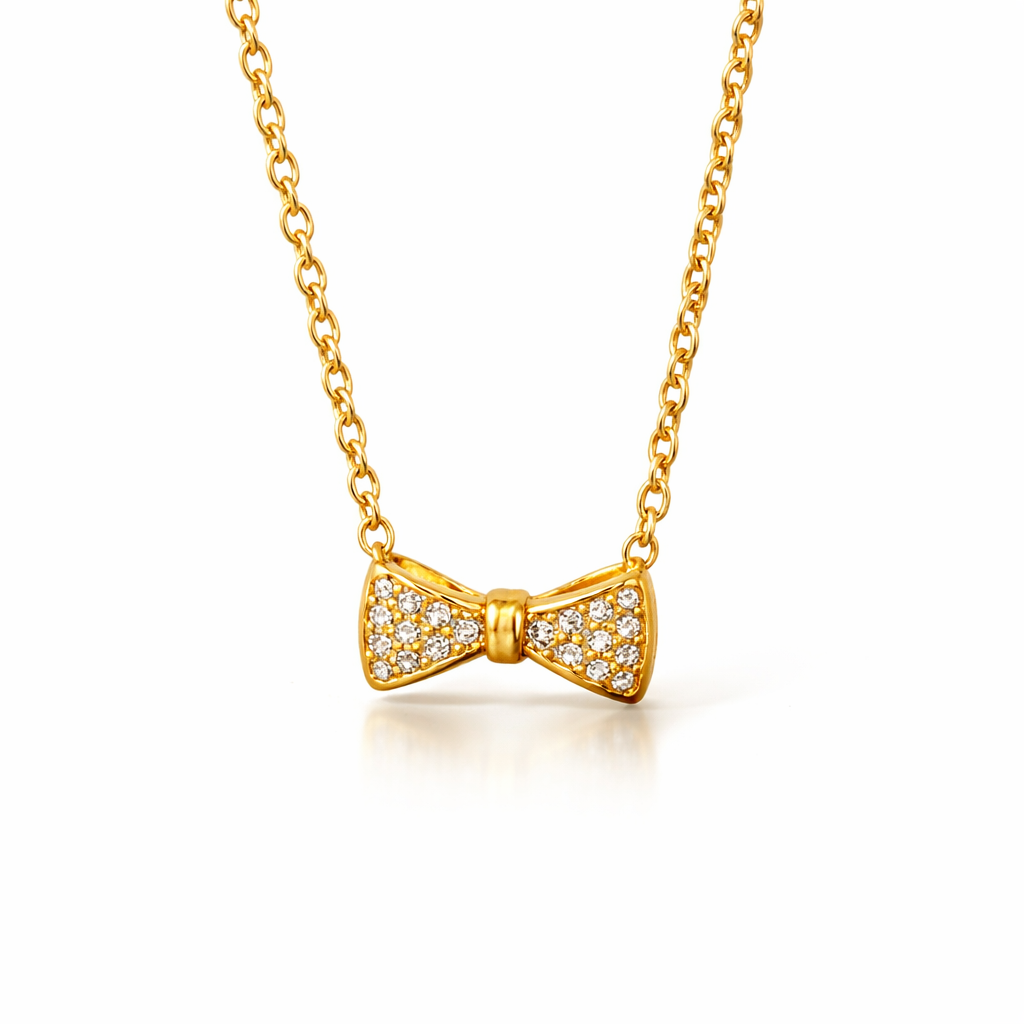 Studded Bow 3D Neckchain