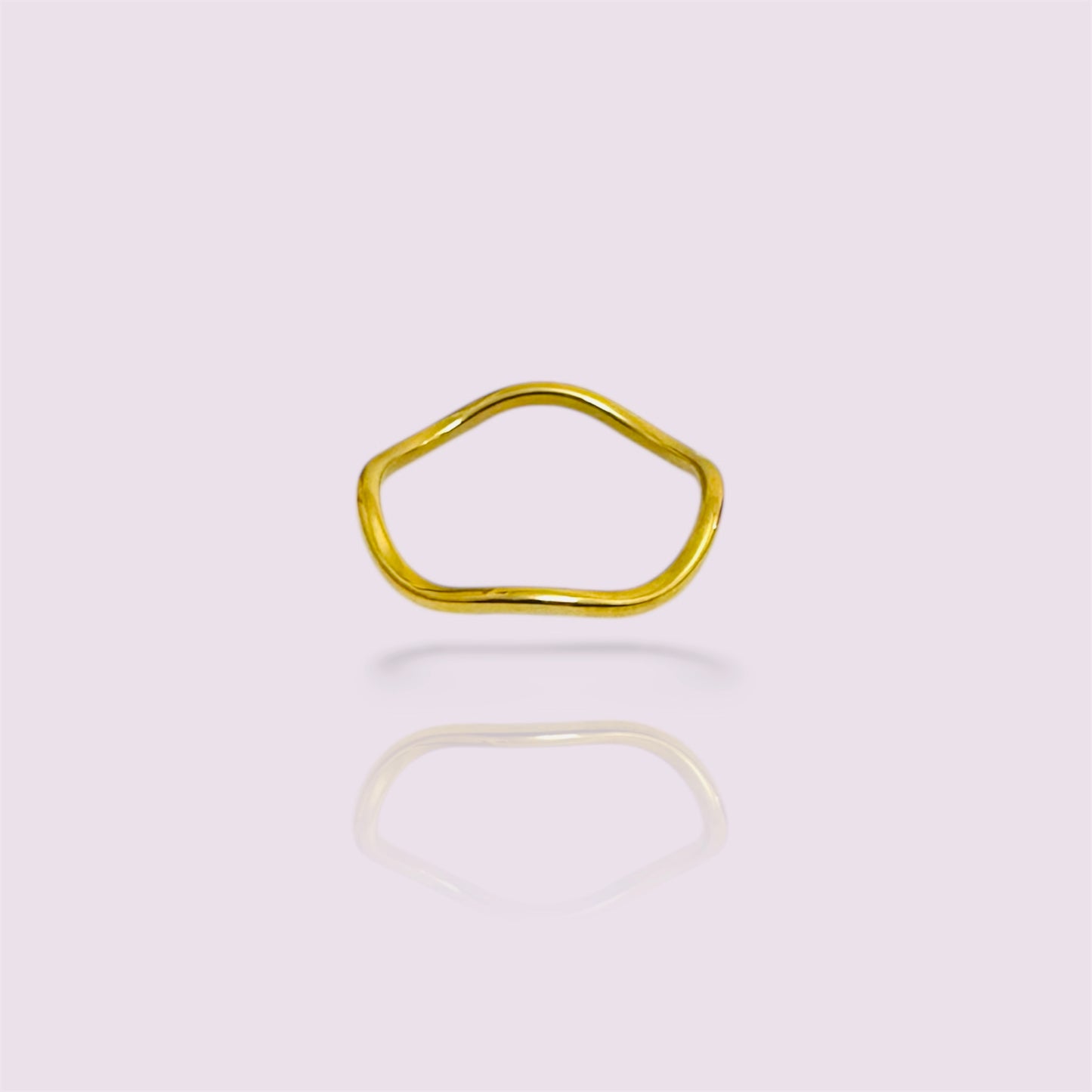 Wavy Ring|18 Carat Nano Gold Plated |Anti-tarnish 316L