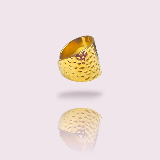 Hammered Ring| 18 Carat Nano Gold Plated