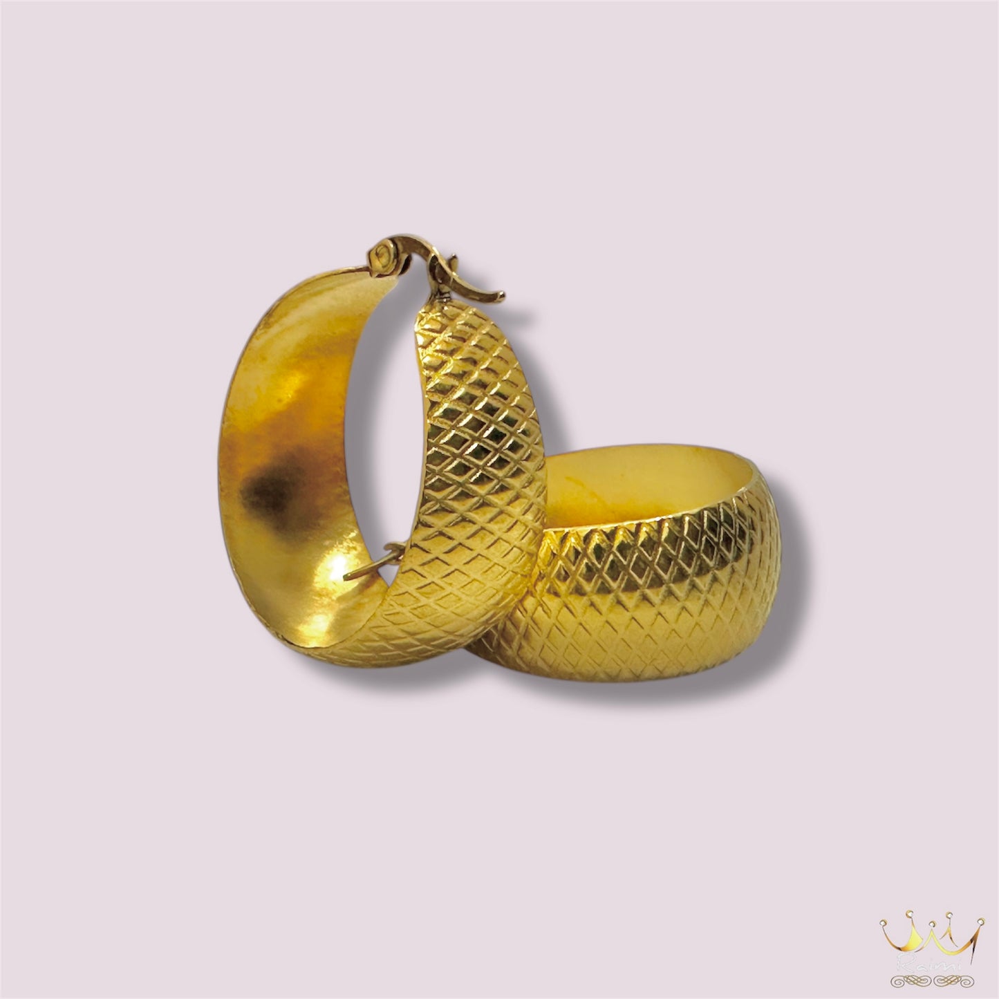 Classic Gold Hoop Earrings| 18 Carat Nano Plating |Raimi Jewels