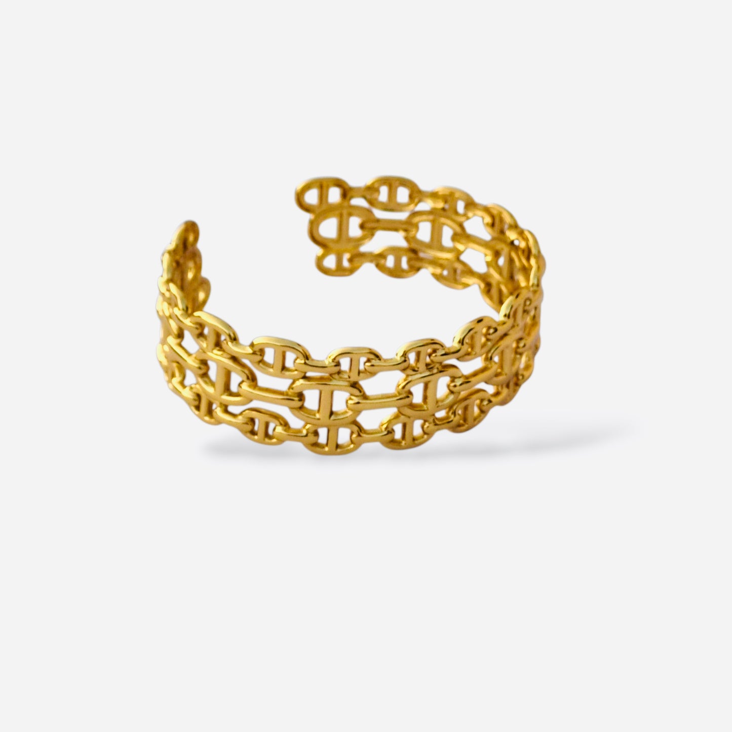The "Anchor Grid" Cuff Bracelet