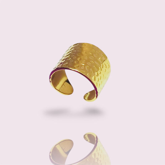 Hammered Ring| 18 Carat Nano Gold Plated