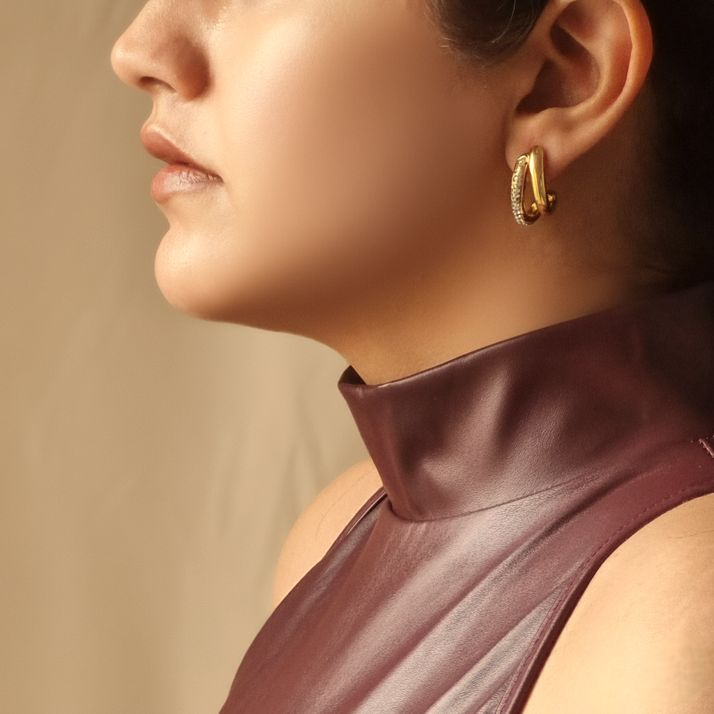 The Double-Dazzle Hoop Earrings