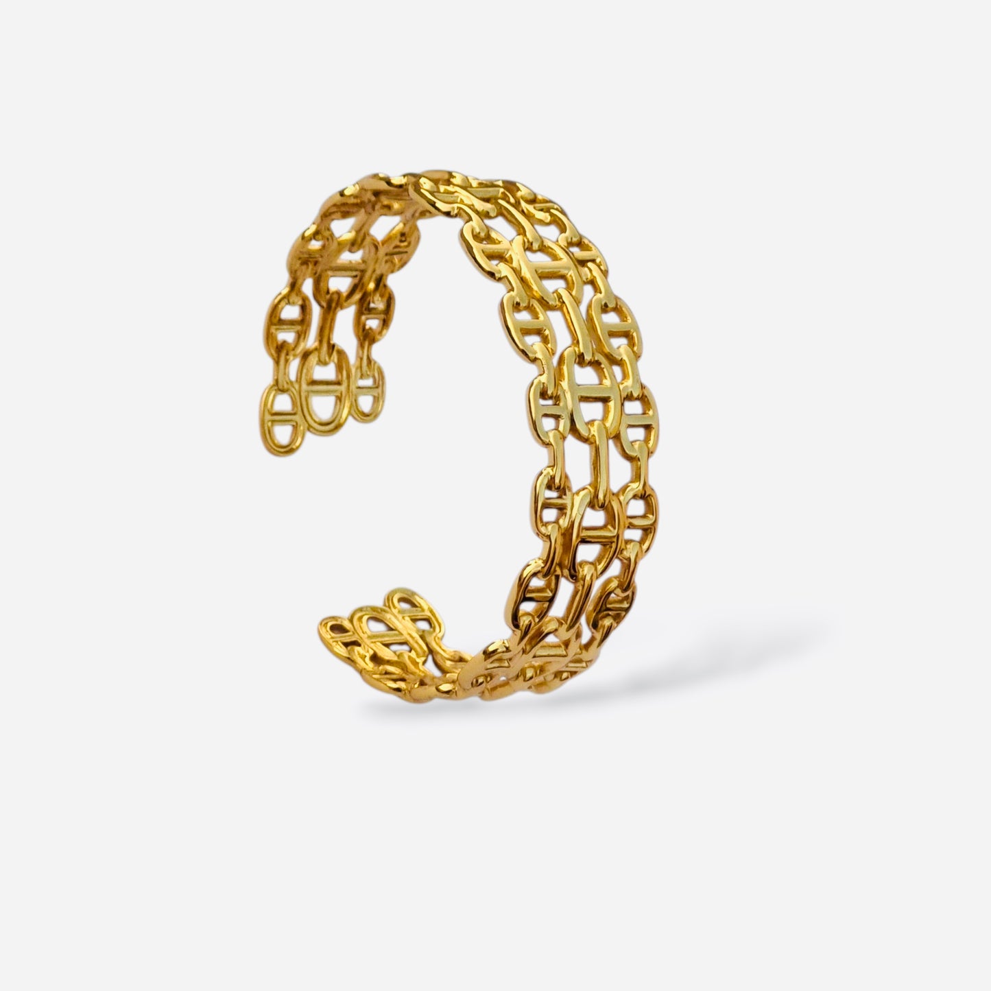 The "Anchor Grid" Cuff Bracelet