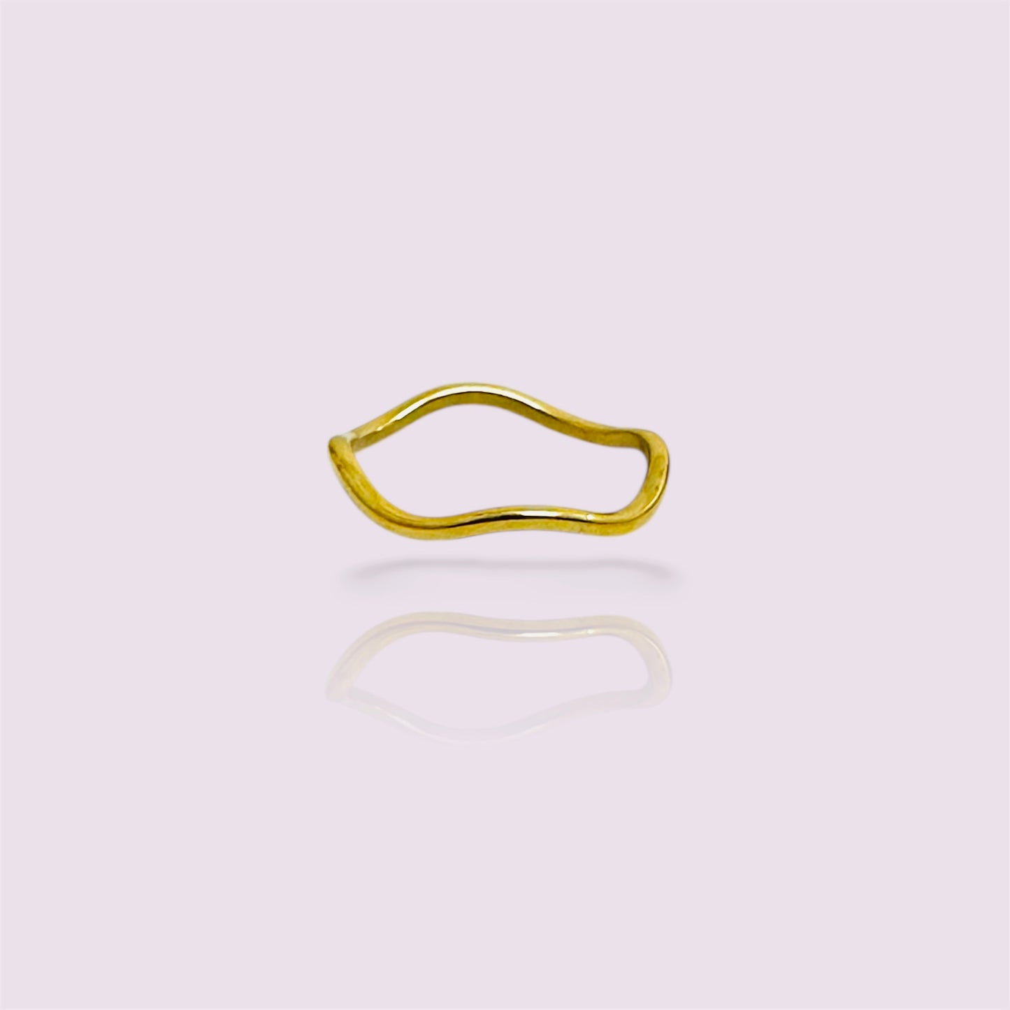 Wavy Ring|18 Carat Nano Gold Plated |Anti-tarnish 316L