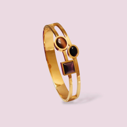 French Riviera Statement Bracelet| Magnificent stones|18 carat nano gold plated