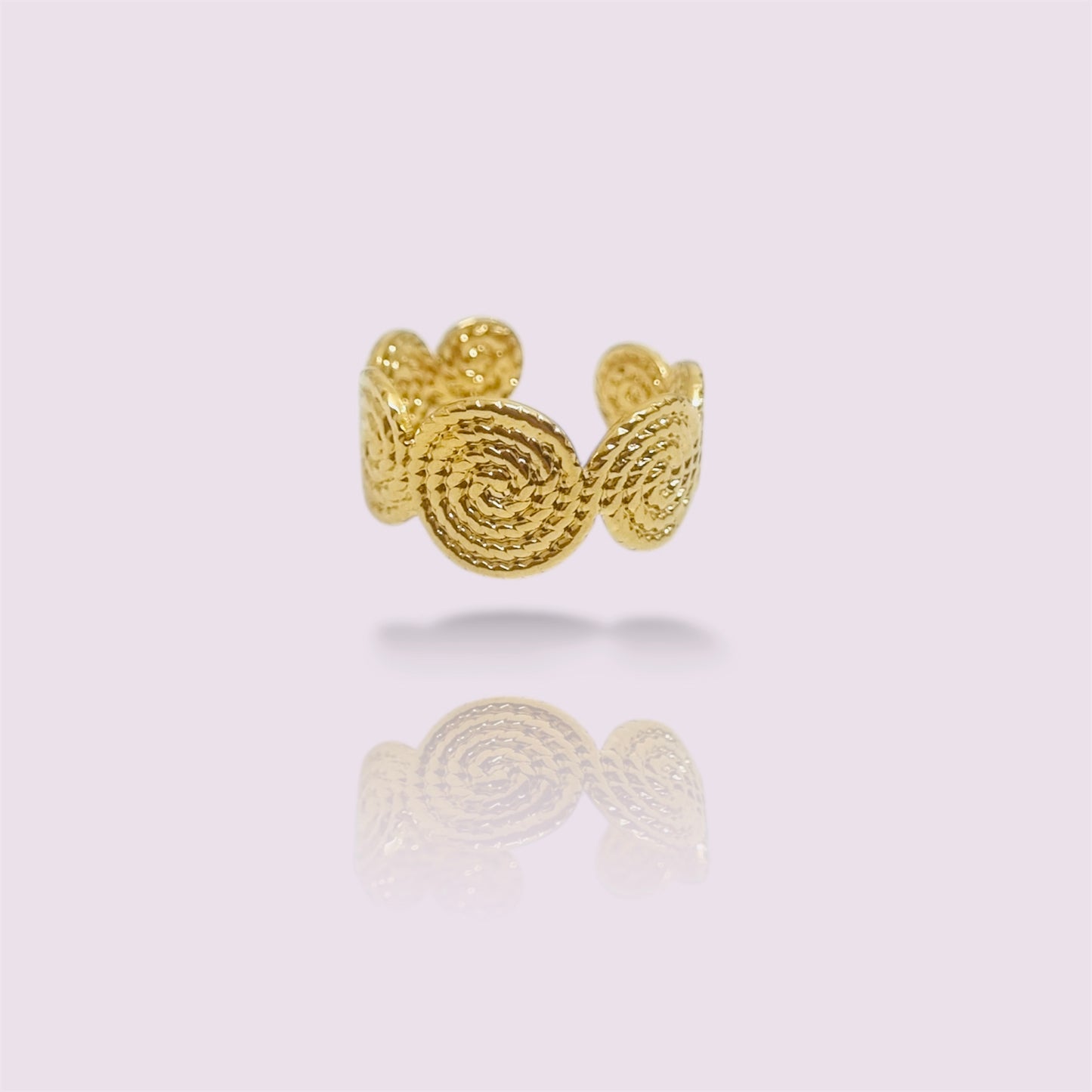 Raimi Aurelia Spiral Ring | 18 Carat Nano Gold Plated