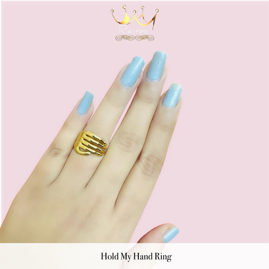 Hold My Hand Ring|18 Carat Nano Gold Plated
