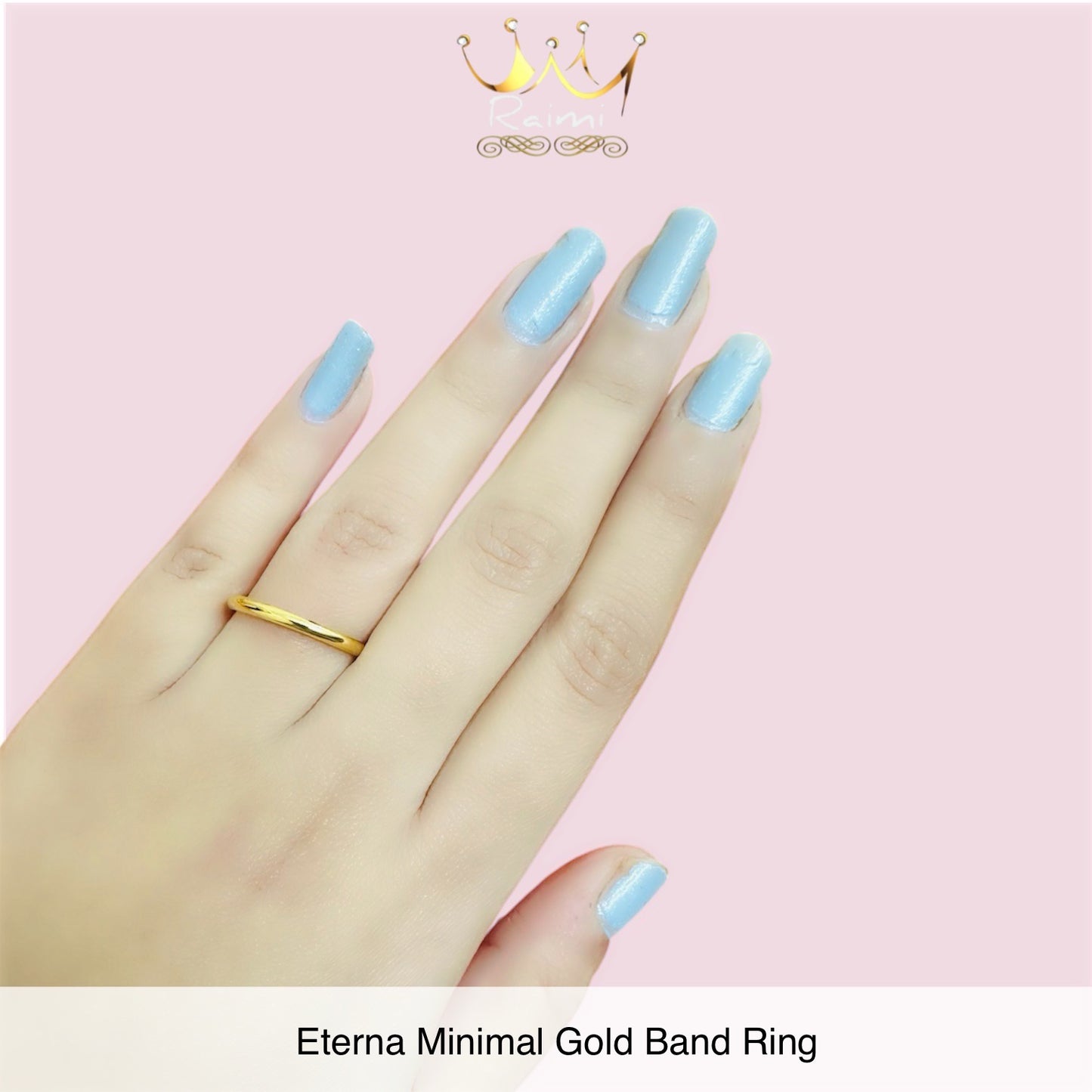 Eterna Minimal Gold Band Ring|18 Carat Nano Gold Plated