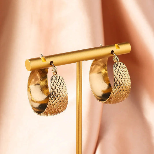 Classic Gold Hoop Earrings| 18 Carat Nano Plating |Raimi Jewels