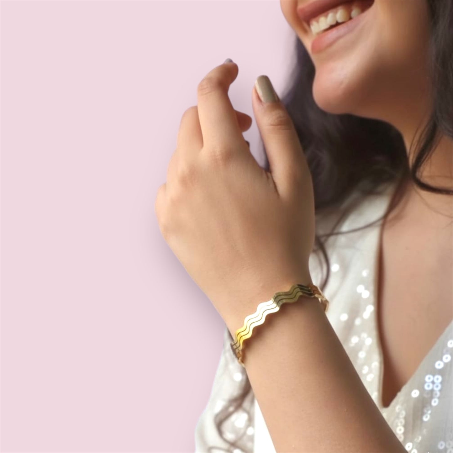 Northern Waves Bracelet|18carat nano plating|Anti-tarnish