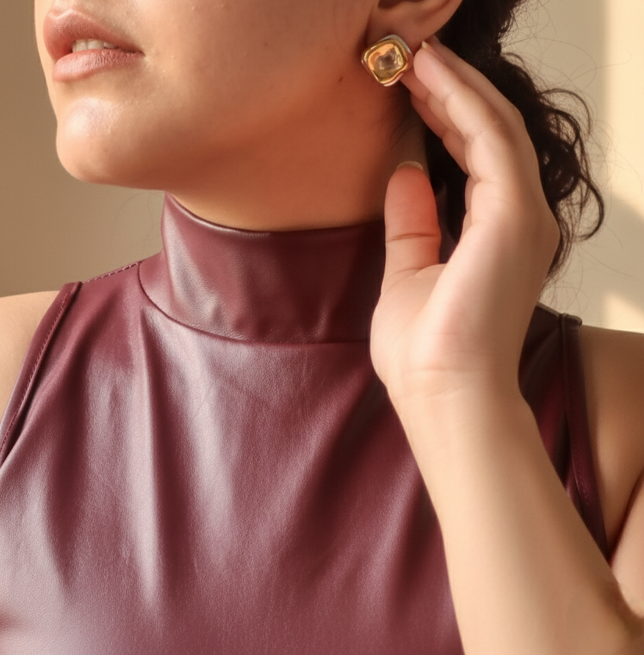 The Molten Golden Aura Stud Earrings