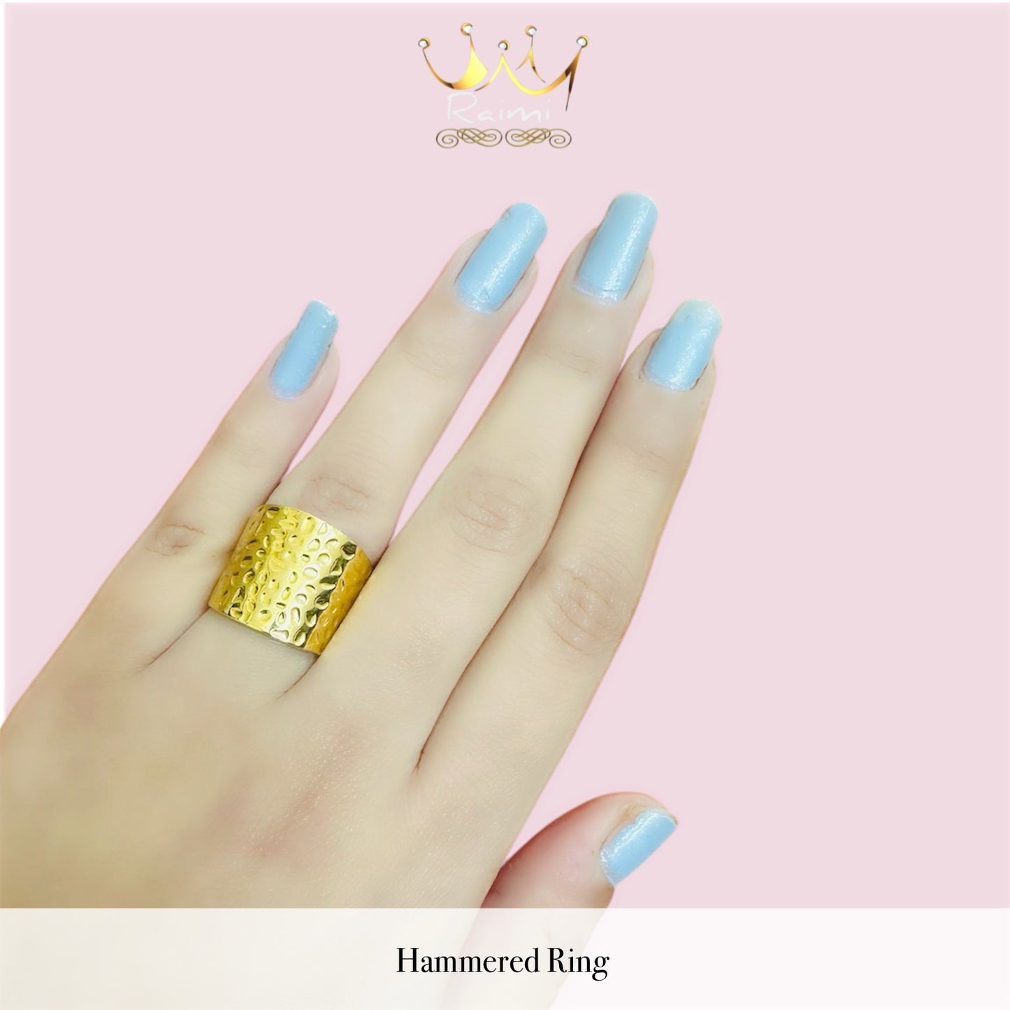 Hammered Ring| 18 Carat Nano Gold Plated