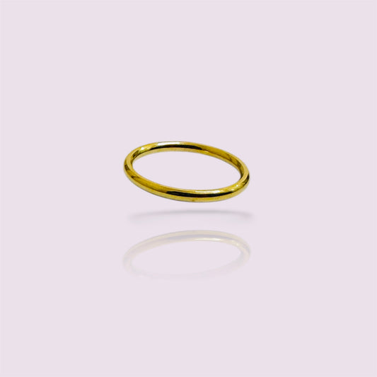 Eterna Minimal Gold Band Ring|18 Carat Nano Gold Plated
