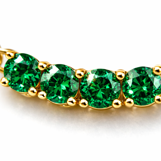 Emerald Curve Stainless Steel Necklace|316L| Nano Gold Plated