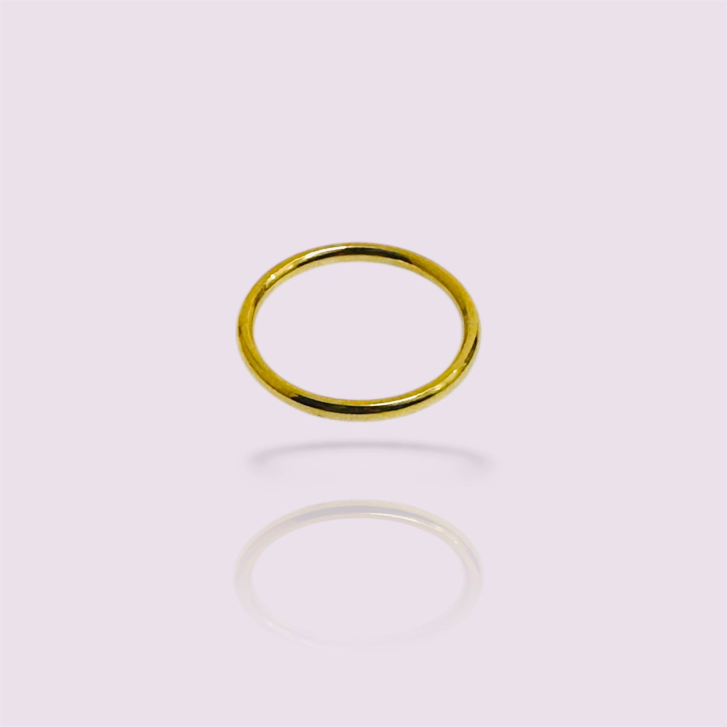 Eterna Minimal Gold Band Ring|18 Carat Nano Gold Plated