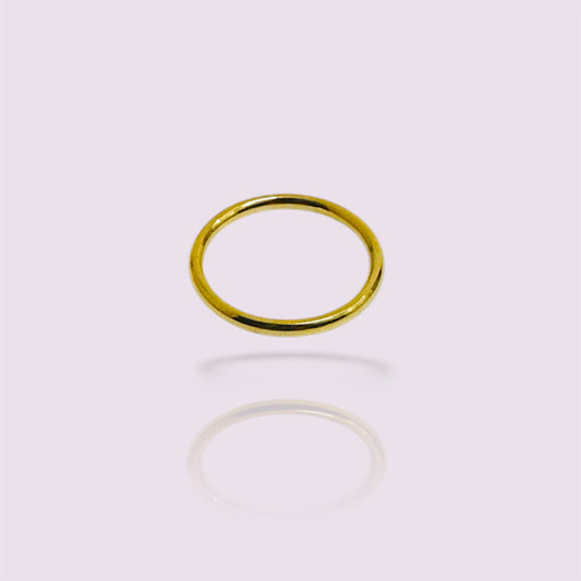 Eterna Minimal Gold Band Ring|18 Carat Nano Gold Plated