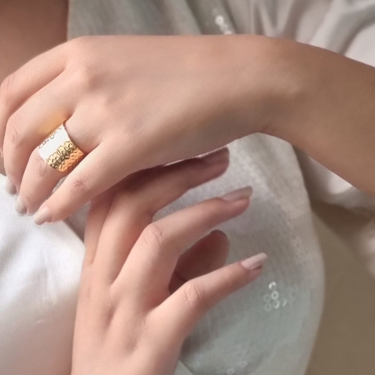 Hammered Ring| 18 Carat Nano Gold Plated