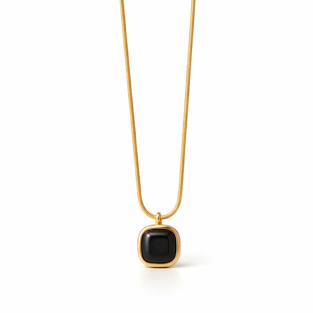 Bold black Riviera Necklace |316L